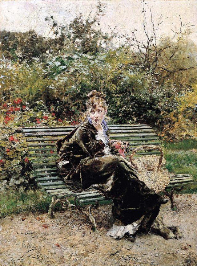 Giovanni Boldini_Sulla panchina al Bois_Collezione privata (1)