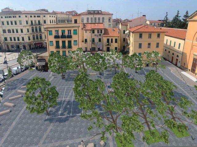 Rendering riqualificazione piazza del Cisternone