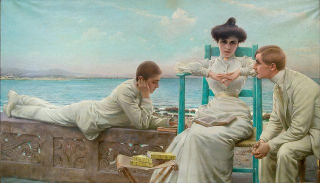 7_Vittorio Matteo Corcos_In lettura sul mare