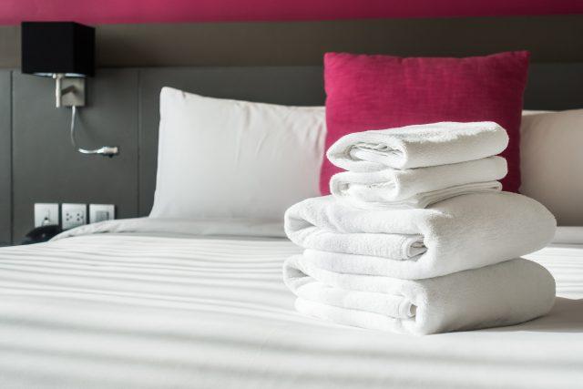 Towel on bed