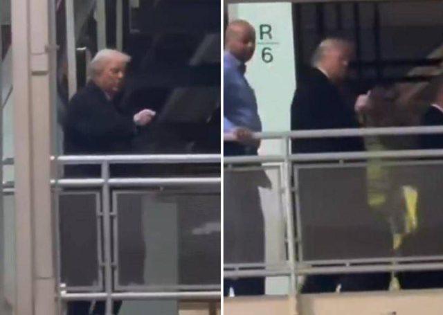 Trump risponde al contestatore, insulto e dito medio