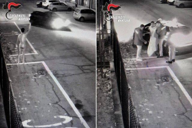 Vaga nudo e lascia droga davanti alla caserma dei carabinieri, 43enne denunciato
