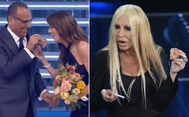 Sanremo 2026, Conti restituisce (dopo 10 anni) l’orecchio finto a Virginia Raffaele