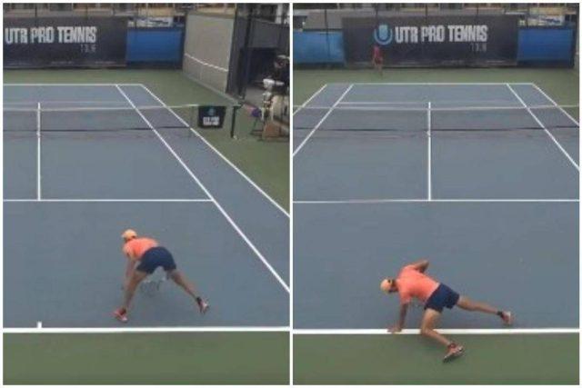 Tennista sbaglia colpi e non si regge in piedi: “Crampi o alcol?”