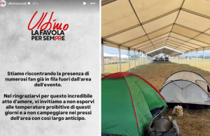 Ultimo, fan già in fila (in tenda) per il concerto del 4 luglio a Tor Vergata