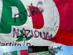 Scritte vandaliche e inneggianti a Vannacci alla festa del Partito Democratico di Volterra